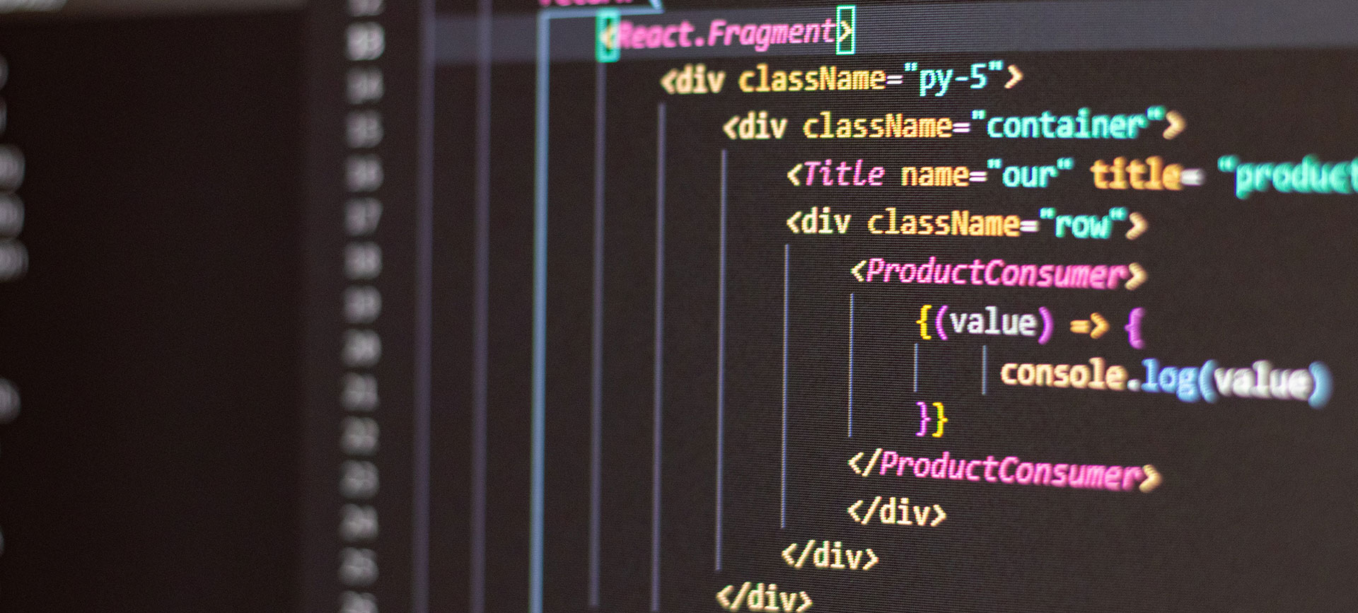 Code on Screen Close Up Code on Screen Close Up